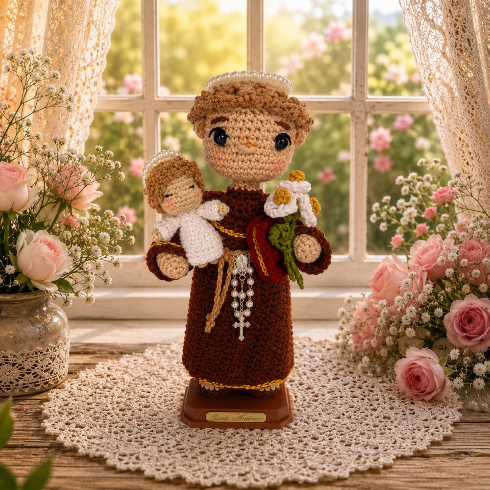 Santo Antônio em Amigurumi