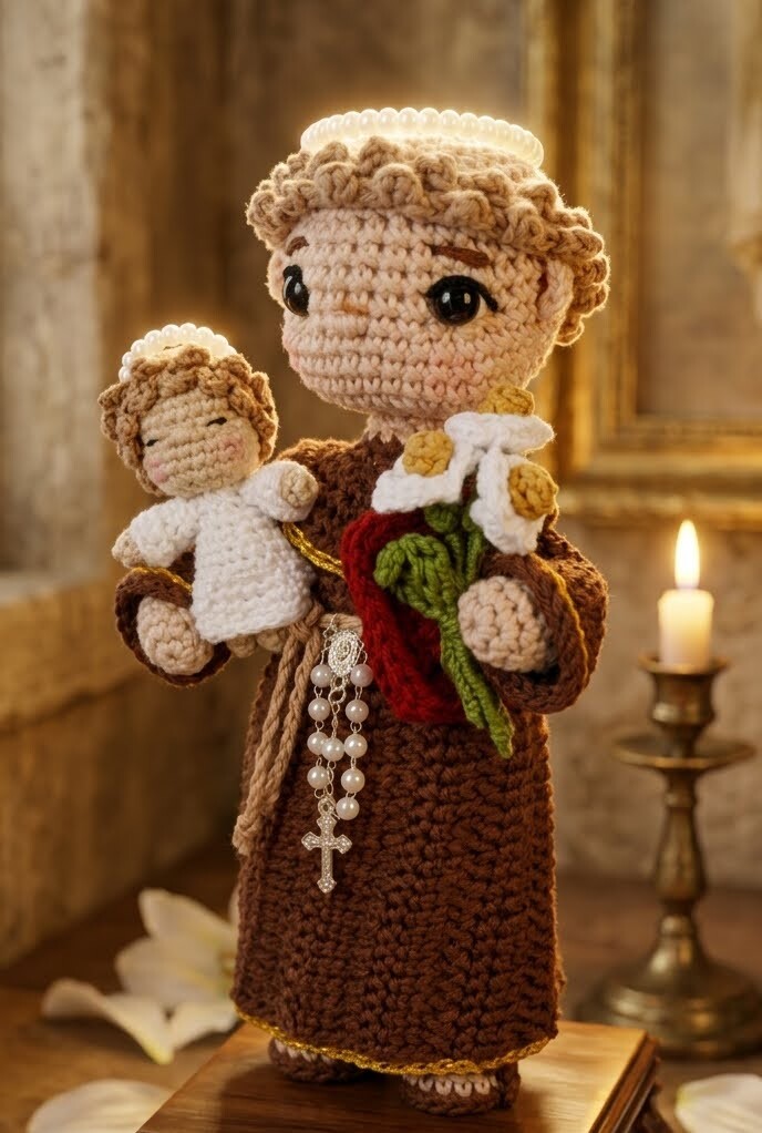 Santo Antônio em Amigurumi