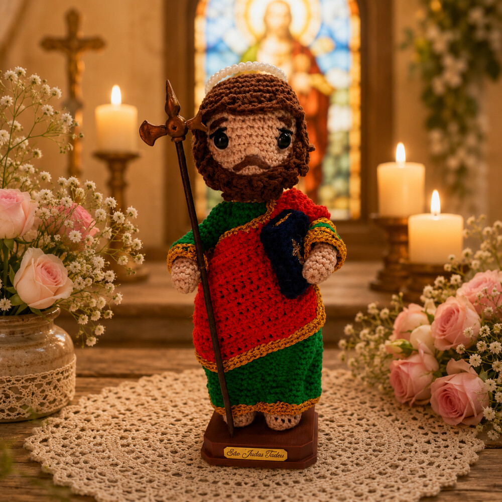 São Judas Tadeu em Amigurumi