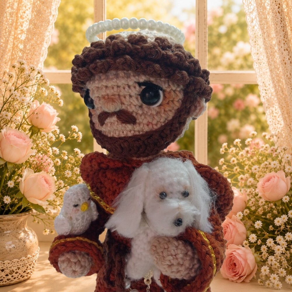 São Francisco de Assis em Amigurumi