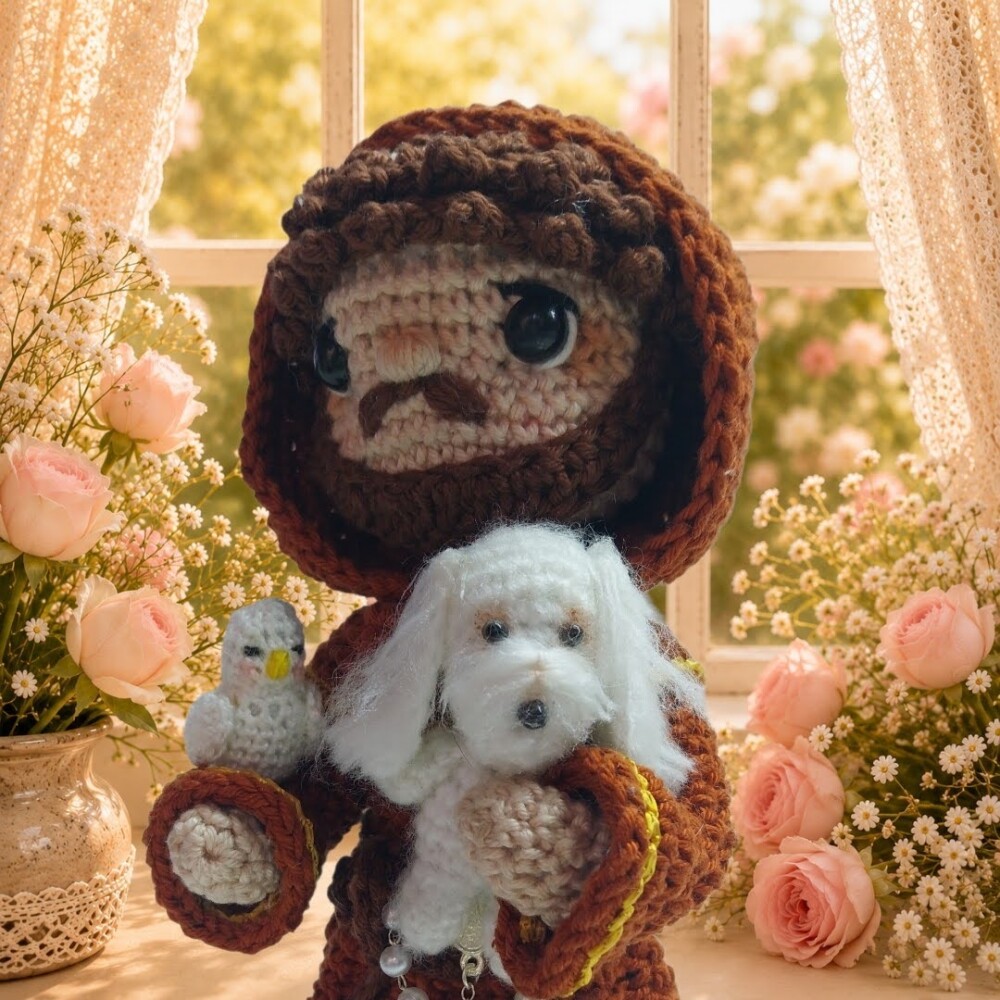 São Francisco de Assis em Amigurumi