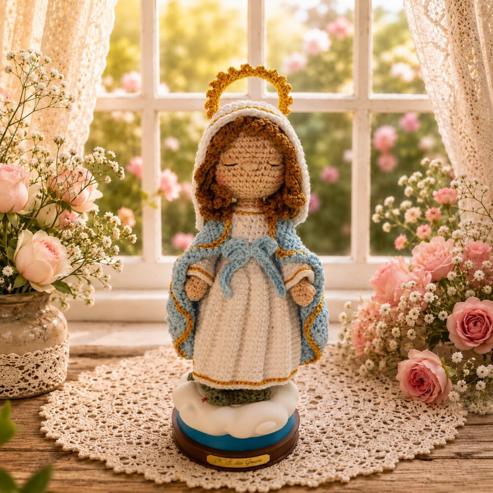 Nossa Senhora das Graças em Amigurumi