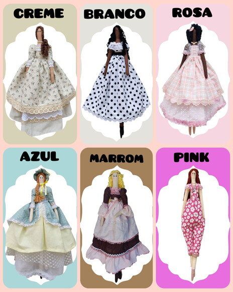 Boneca de Pano Tilda. Vendidas Separadamente