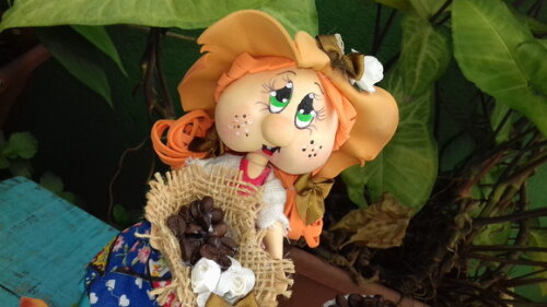Boneca decoração Café