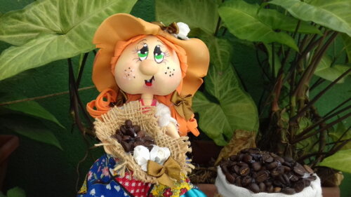 Boneca decoração Café