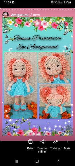 Boneca Primavera * Vendidas Separadamente
