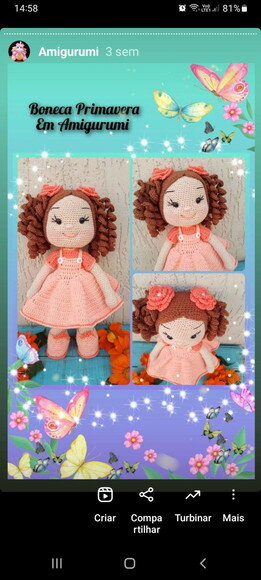 Boneca Primavera * Vendidas Separadamente
