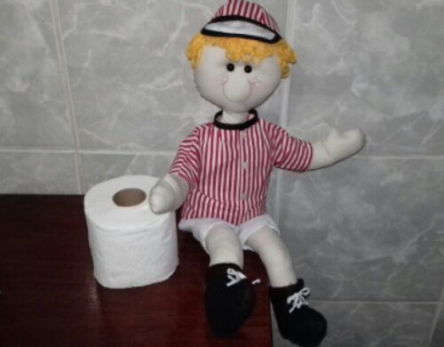 Boneco Porta Papel Higiênico