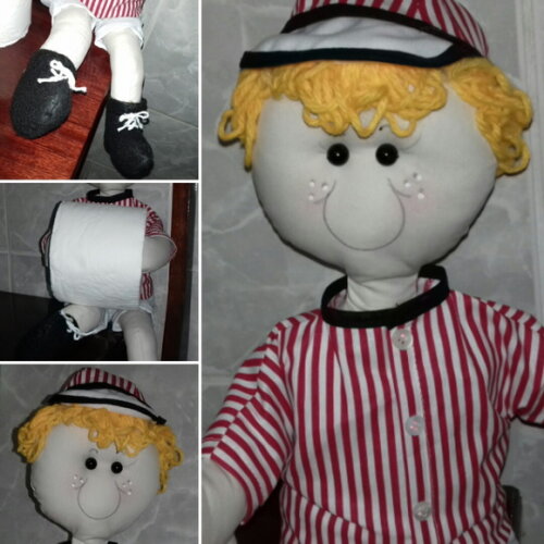 Boneco Porta Papel Higiênico