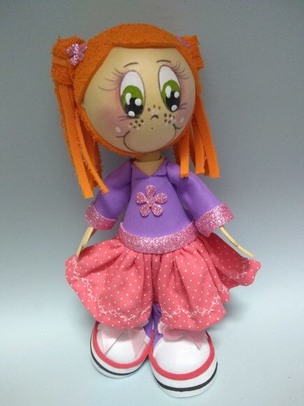 Caneta boneca EVA 3D