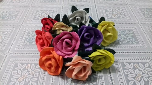 Caneta botão de rosa