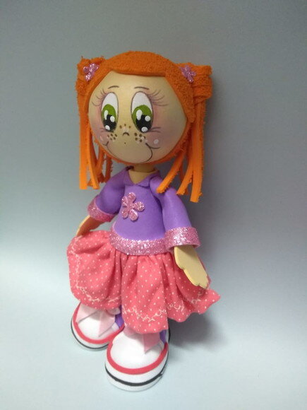 Caneta boneca EVA 3D