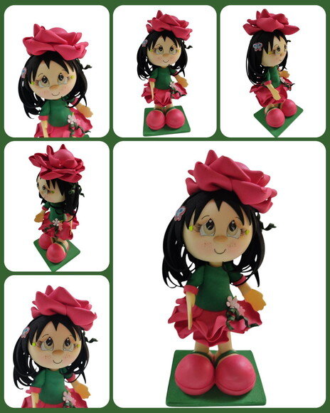 Caneta Menina Flor * Vendidas Separadamente