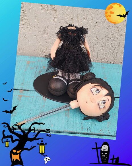 Caneta Wandinha Eva 3d