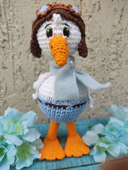 Cegonha de crochê * Amigurumi
