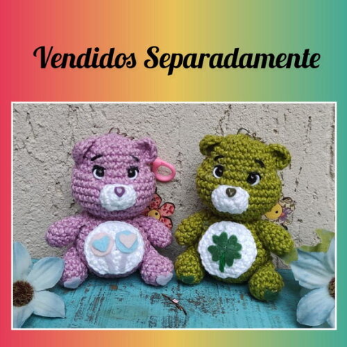 Chaveiro Ursinhos Carinhosos em Amigurumi
