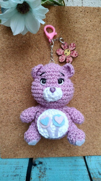 Chaveiro Ursinhos Carinhosos em Amigurumi