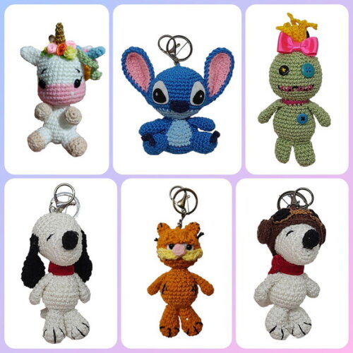 Chaveiros em Amigurumi (vendidos Separadamente)