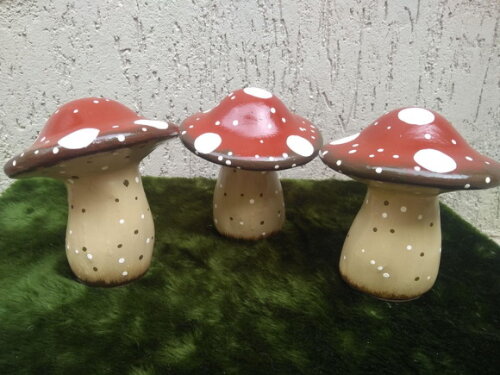 Cogumelos Vintage Kit com 3 (15cm)
