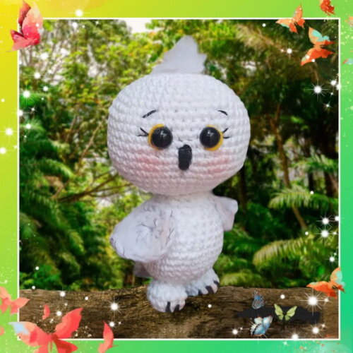 Corujinha Edwiges Amigurumi