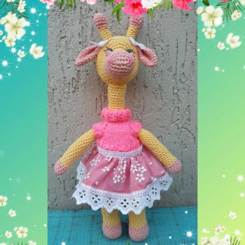 Girafa em Amigurumi 40cm