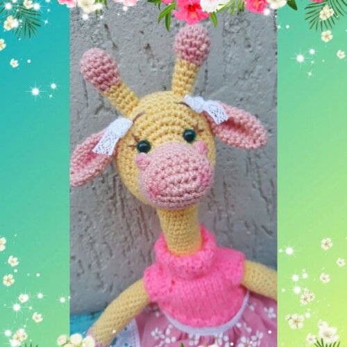 Girafa em Amigurumi 40cm