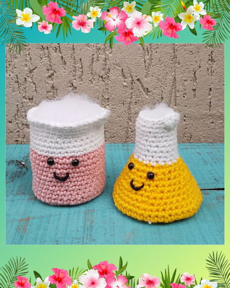 Kit Tubos de Ensaio em Amigurumi