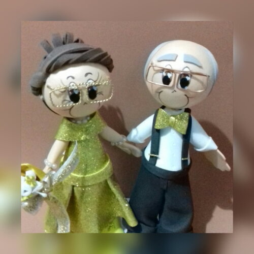 Noivinhos * Topo de Bolo * Bodas de Ouro