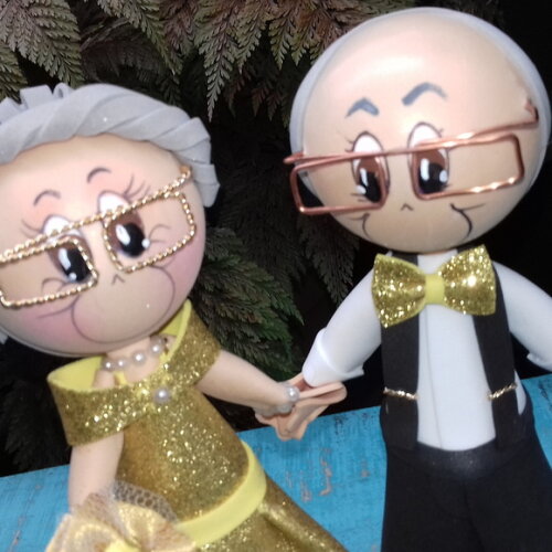 Noivinhos * Topo de Bolo * Bodas de Ouro