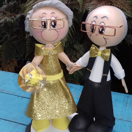 Noivinhos * Topo de Bolo * Bodas de Ouro