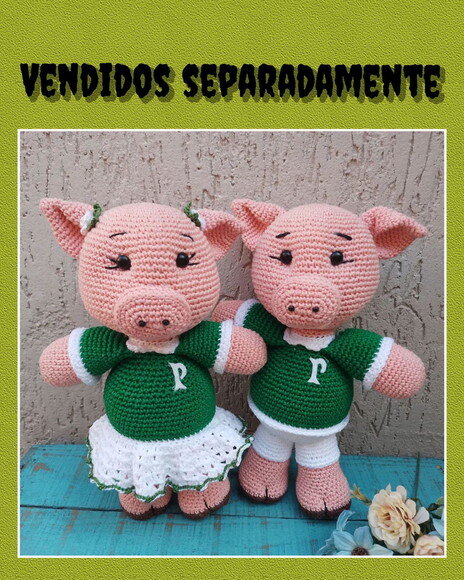 Porquinho Palmerense em Amigurumi * Vendidos Separadamente