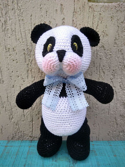 Urso panda de crochê * Amigurumi