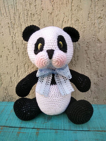 Urso panda de crochê * Amigurumi