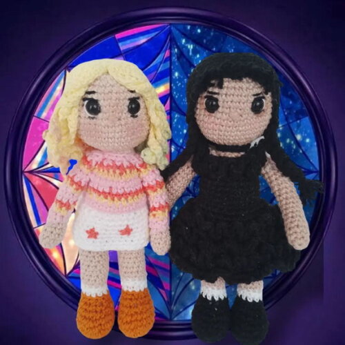 Wandinha e Enid Amigurumi