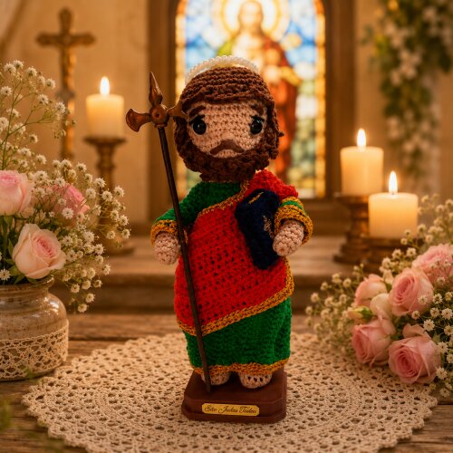 São Judas Tadeu em Amigurumi
