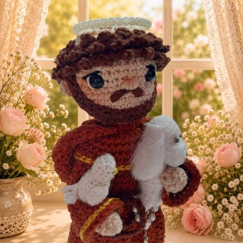 São Francisco de Assis em Amigurumi