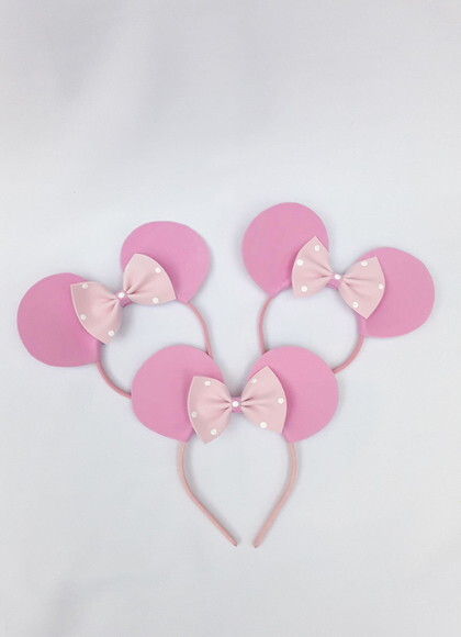 10 Tiaras Orelhas Minnie em Eva Rosa
