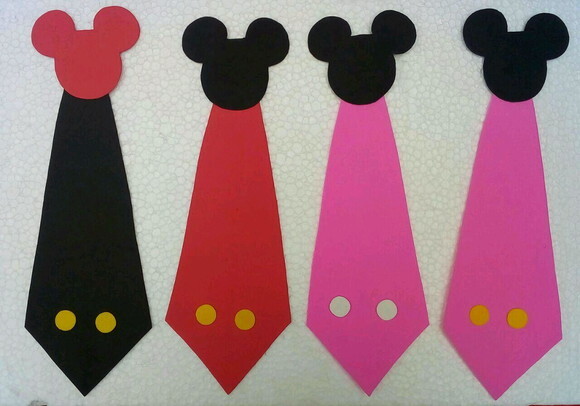 15 GRAVATAS DE EVA MICKEY OU MINNIE INFA