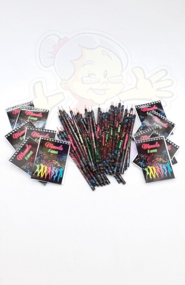 60 Kits Bloquinho,lápis Personalizado Balada Neon