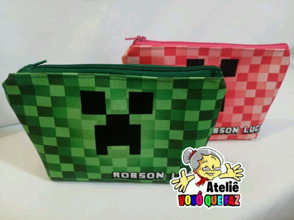 60 Necessaire Personalizada Minecraft
