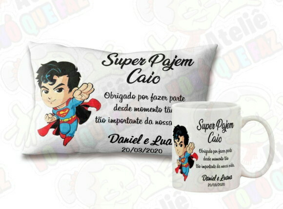 Almofada e Caneca Personalizado Dama ou Pajem