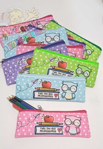 Estojo Slim Personalizado Dia dos Professores Tam: 19x7