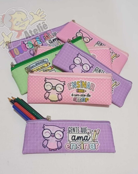 Estojo Slim Personalizado Dia dos Professores Tam: 19x7