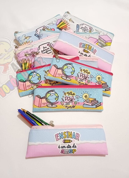 Estojo Slim Personalizado Dia dos Professores Tam: 19x7