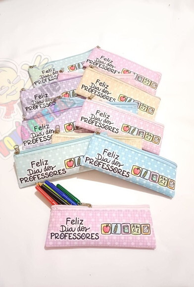 Estojo Slim Personalizado Dia dos Professores Tam: 19x7