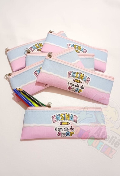 Estojo Slim Personalizado Dia dos Professores Tam: 19x7