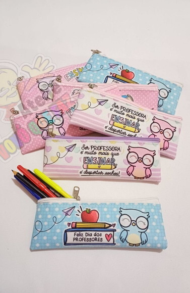 Estojo Slim Personalizado Dia dos Professores Tam: 19x7