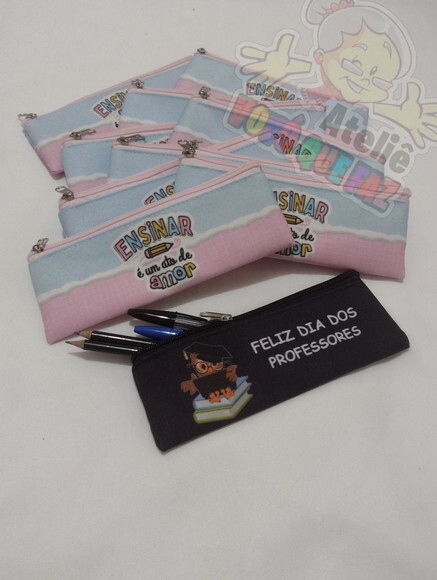 Estojo Slim Personalizado Dia dos Professores Tam: 19x7