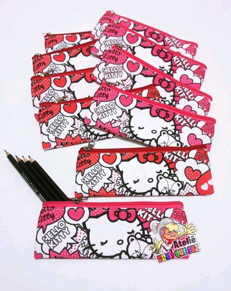 Estojo Slim Personalizado Hello Kitty Tam; 19x7