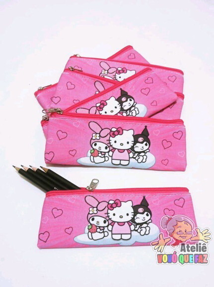 Estojo Slim Personalizado Hello Kitty Tam; 19x7